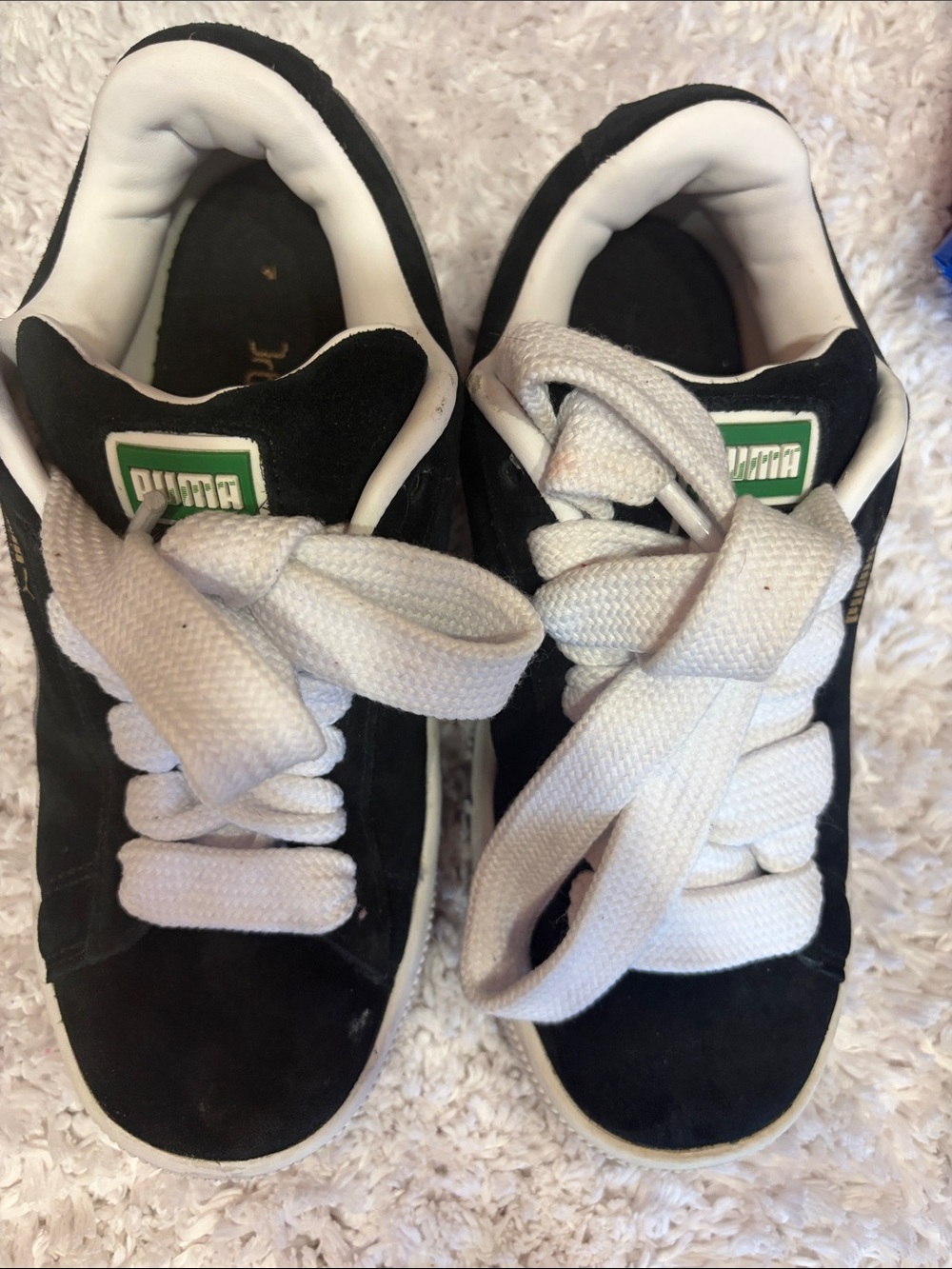 Puma Black Suede Men's Sneakers with White Accents